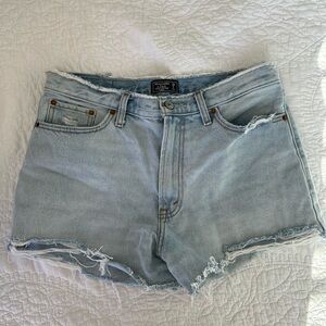 Abercrombie & Fitch High-Rise Short Denim Shorts